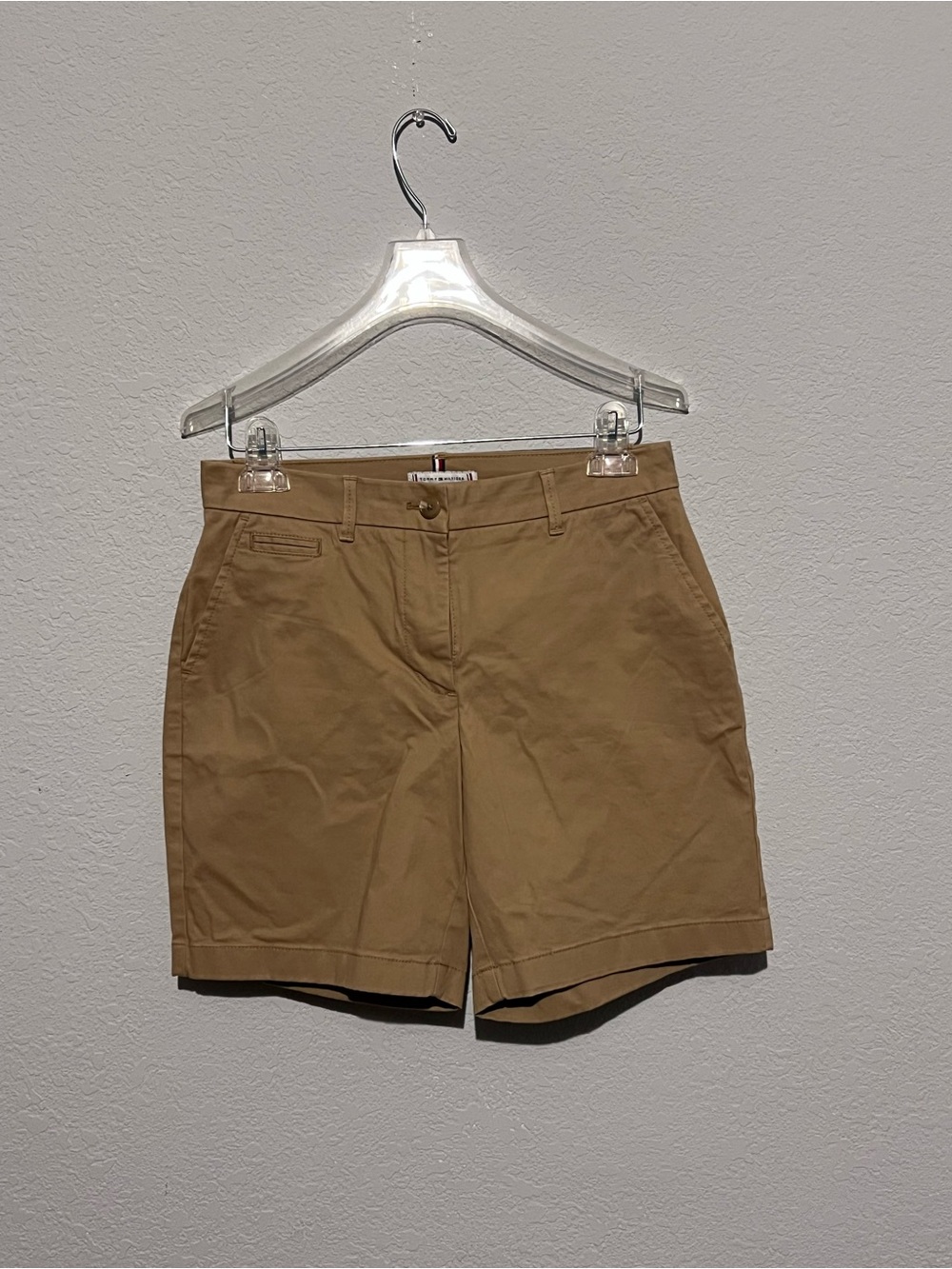 Tommy Hilfiger Khaki Women's Khaki Chino Shorts - Picture 2 of 4